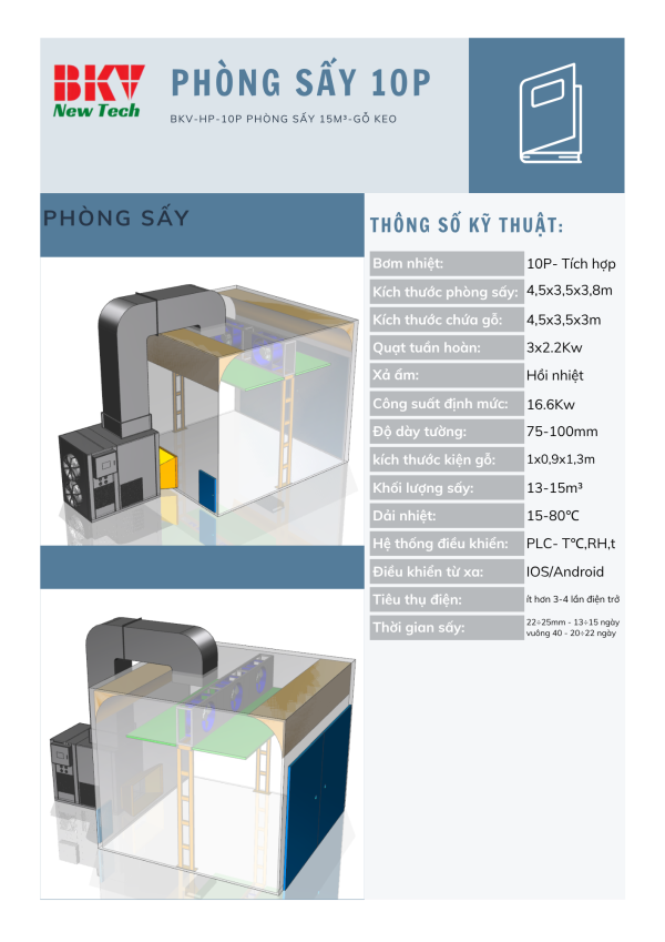 Phòng Sấy Gỗ 15m3 BKV – Tiết Kiệm Điện, Sấy Nhanh, Khô Đều - Ảnh 4