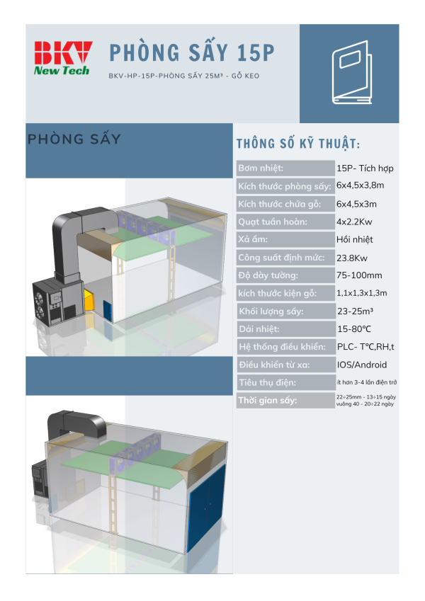 Phòng Sấy Gỗ 25m³ - Sấy gỗ Hiệu Quả, Tiết Kiệm Điện - Ảnh 2