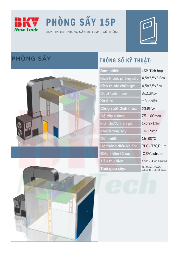 máy sấy gỗ thông BKV