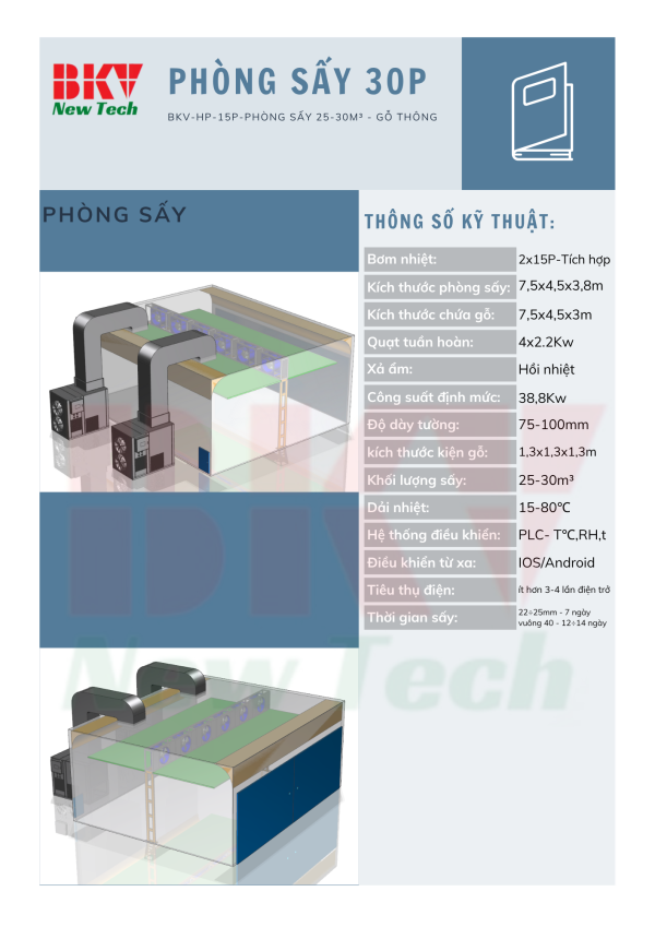 Lò sấy gỗ thông BKV