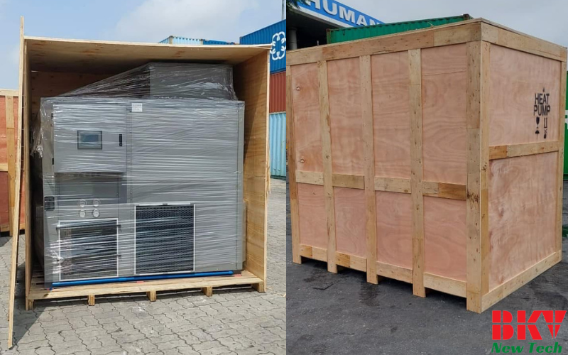 Bóc hộp máy sấy BKV