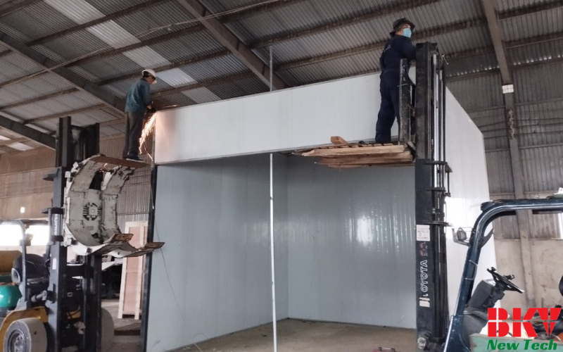 Lò sấy gỗ thông của BKV lắp đặt tại Lâm Đồng